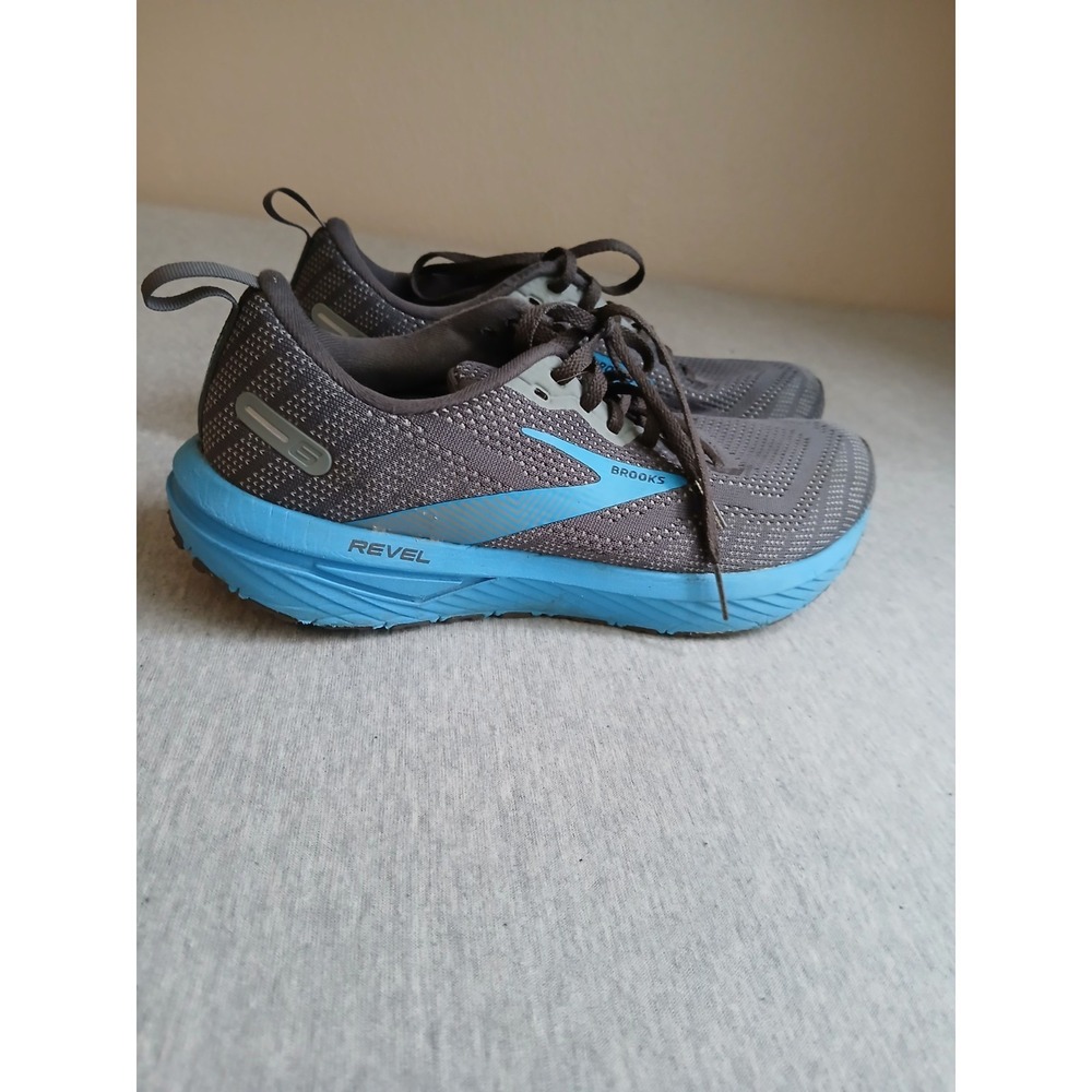 Brooks Revel Men's Gray and Blue Running Sneakers
